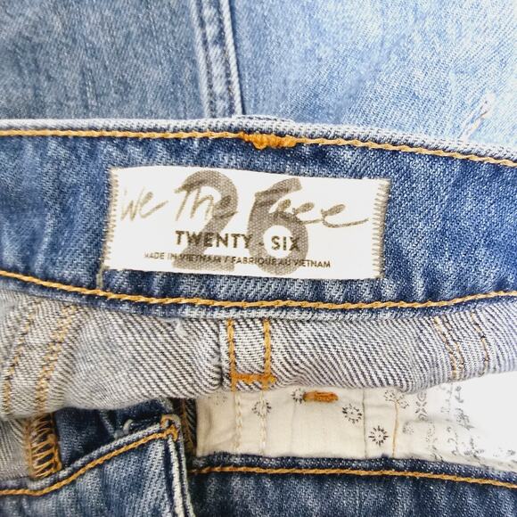 We the Free Denim Skirt A-Line Mini Women's Size 26 Casual Y2K Preppy - Picture 3 of 7